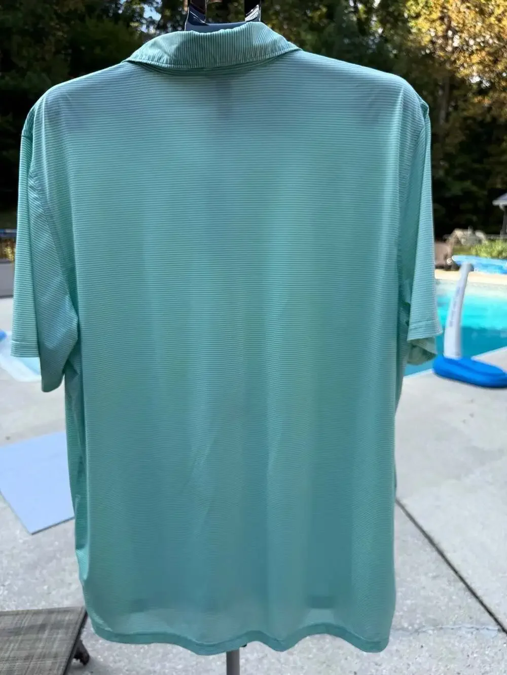 Southern Tide Polo Shirt Size XL Light Green Striped Short Sleeve